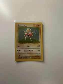 Pokemon TCG Hitmonchan Base Set, Holo Unlimited Rare Card 7/102 1999 - Image 1
