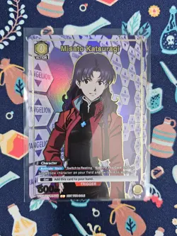 Union Arena Evangelion Event Pack Misato Katsuragi Gold Foil Texture NM - Image 1