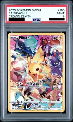 PSA 9 Pikachu #160 - Crown Zenith Secret Rare Pokemon Card - Pokemon TCG - Image 1