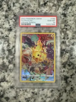 2023 Pokemon SWSH FA/Pikachu Crown Zenith PSA 10 - Image 1