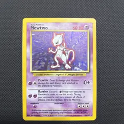 Mewtwo 10/102 - Original Holo Rare Base Set Pokemon Card WOTC TCG 1999 - Image 1