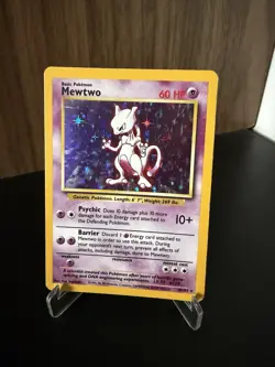 Pokemon TCG Mewtwo 10/102 Base Set Holo Rare Card - Image 1
