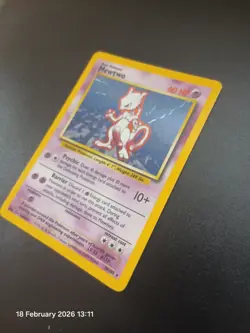 Pokemon Mewtwo TCG Holo Rare Card Base Set 10/102, WOTC 1999 LP - Image 3