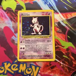 Pokemon Mewtwo TCG Base Set Holo Unlimited Rare Card 10/102 - Image 1