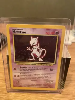 Pokemon TCG Mewtwo Base Set Holo Unlimited Rare Card 10/102 Vintage 1999 - Image 1
