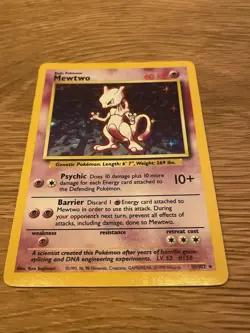 Pokemon TCG Mewtwo Base Set Holo Unlimited Rare Card 10/102 Vintage 1999 - Image 4