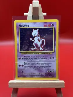 Pokemon TCG Mewtwo Base Set Holo Unlimited Rare Card 10/102 (HP) - Image 1