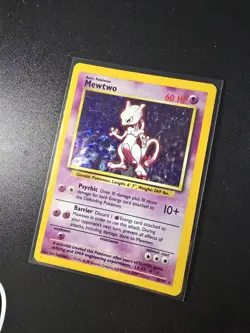 Pokemon TCG Mewtwo Base Set Holo Unlimited Rare Card 10/102 Vintage 1999 - Image 2