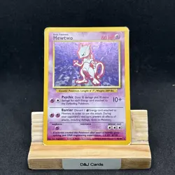 Pokemon Mewtwo Holo Rare TCG Card Base Set 10/102 - Image 1