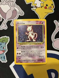 Pokemon TCG Mewtwo Base Set Holo Unlimited Rare Card 10/102 - Image 2