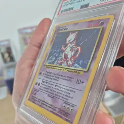 Pokemon TCG Mewtwo 10/102 Base Set Holo Rare Card PSA 5 EX Error OC - Image 5
