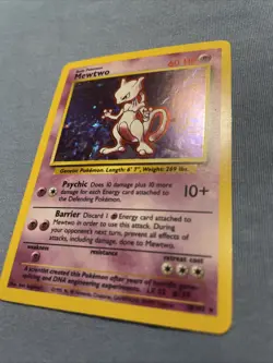 Pokemon TCG Mewtwo Base Set Holo Rare Card 10/102 Vintage LP - Image 2