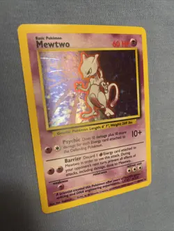 Pokemon TCG Mewtwo Base Set Holo Rare Card 10/102 Vintage LP - Image 4