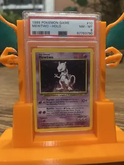Pokemon TCG Mewtwo Base Set Holo Rare Card 10/102 1999 - Image 1