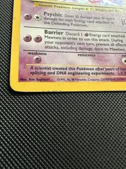Pokemon TCG Mewtwo 10/102 Base Set Holo Rare Card LP-MP - Image 2
