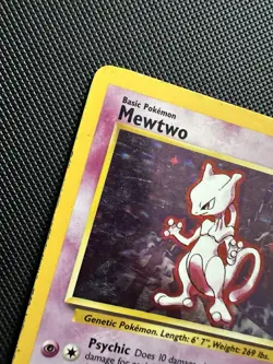 Pokemon TCG Mewtwo 10/102 Base Set Holo Rare Card LP-MP - Image 5