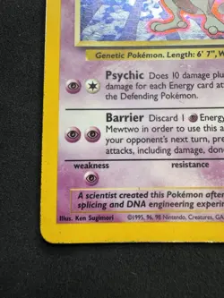 Mewtwo Base Set 10/102 Holo Rare Vintage WOTC Pokemon TCG Card - Image 4