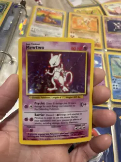 Pokemon Mewtwo TCG Holo Rare Card Base Set 10/102 - Image 1