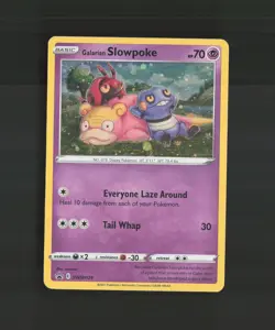 Galarian Slowpoke SWSH126 Black Star Promo Holo SWIRL Pokemon Card NM - Image 1