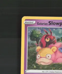 Galarian Slowpoke SWSH126 Black Star Promo Holo SWIRL Pokemon Card NM - Image 3