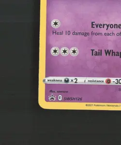 Galarian Slowpoke SWSH126 Black Star Promo Holo SWIRL Pokemon Card NM - Image 5