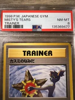 Misty's Tears Banned Art Gym 1 Heroes Japanese Pokemon Card 1998 PSA 8 New Slab - Image 3