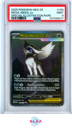 MEGA ABSOL EX SPECI4L ILL RARE POKEMON GER MEG DE-MEGA EVOLUTION 2025 180 PSA 9 - Image 1
