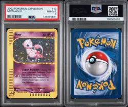 Pokemon Expedition- Mew Holo Rare SWIRL #19 PSA 8 - Image 3