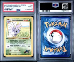 2000 POKEMON GYM HEROES #34 SABRINA'S VENOMOTH 1ST EDITION PSA 4 - Image 3