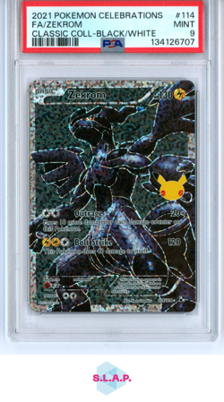 FA/ZEKROM CLASSIC COLL-BLCK/WHITE POKEMON CELEBRATIONS 2021 114 PSA 9 - Image 1
