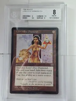 MTG Lion's Eye Diamond English MI Mirage BGS 8 - Image 1