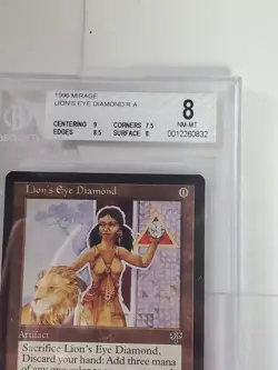 MTG Lion's Eye Diamond English MI Mirage BGS 8 - Image 2