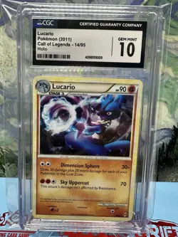2011 Pokemon XY Call of Legends Lucario Holo 14/95 CGC 10 Rare Low Pop - Image 1