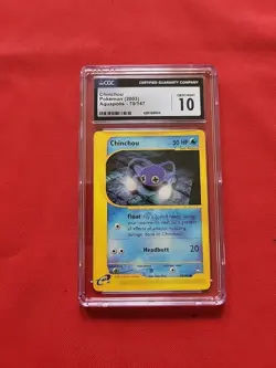 GEM MINT Pokemon: Chinchou #70/147 Aquapolis 2003 Non-holo Vintage - CGC 10 -B16 - Image 1