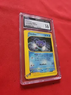 GEM MINT Pokemon: Chinchou #70/147 Aquapolis 2003 Non-holo Vintage - CGC 10 -B16 - Image 5
