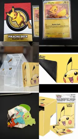 Pikachu Playmat for Pokemon ULTRA PRO Bundle With 30th Anniversary promo And Pin - Image 1