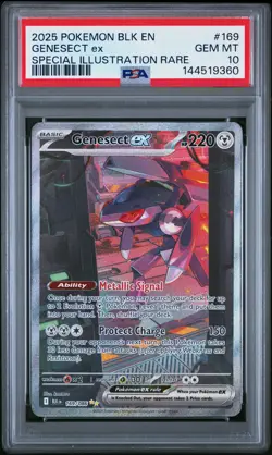 2025 POKEMON BLK EN-BLACK BOLT SPECIAL ILLUSTRATION RARE #169 GENESECT EX PSA 10 - Image 1