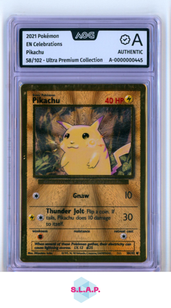 PIKACHU POKEMON 58/102 CELEBRATIONS 2021 EN AOG AUTHENTIC - Image 1