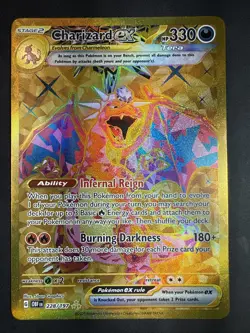 Pokemon TCG Charizard ex Obsidian Flames 228/197 Gold Hyper Rare NM - Image 1