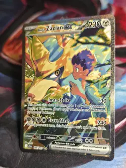 Pokemon Hop's Zacian ex 186/159 Sv09: Journey Together Holo Rare 230 HP - Image 2