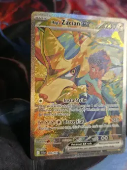 Pokemon Hop's Zacian ex 186/159 Sv09: Journey Together Holo Rare 230 HP - Image 3