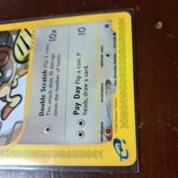 Pokemon Meowth 121/165 Expedition Base Set Regular Pokemon TCG NM - Image 4