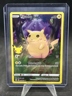 PIKACHU 2021 POKEMON CELEBRATIONS CLASSIC RARE FULL ART 005/025 - Image 1