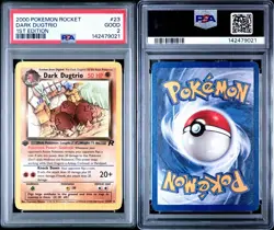 2000 POKEMON ROCKET #23 DARK DUGTRIO 1ST EDITION PSA 2 - Image 3