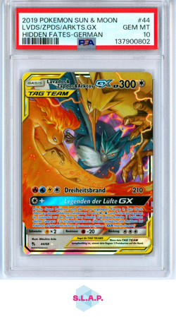 LVDS/ZPDS/ARKTS.GX HIDDEN FATES-GER POKEMON SM HIDDEN FATES 2019 44 PSA 10 - Image 1