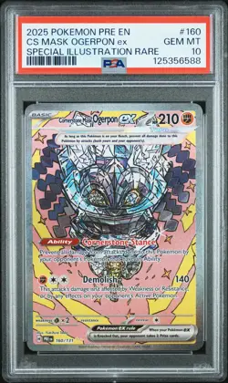 2025 POKEMON PRE SPECIAL ILLUSTRATION RARE CORNERSTONE MASK OGERPON EX PSA 10 - Image 1