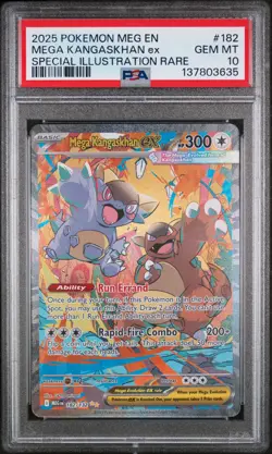 2025 POKEMON MEG EN-MEGA EVOLUTION #182 MEGA KANGASKHAN EX PSA 10 - Image 1