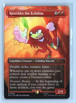 Magic the Gathering Secret Lair Sonic Drop Non Foil Knuckles the Echidna - Image 1