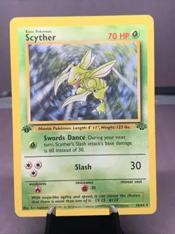 Pokemon TCG 1st Edition Scyther 26/62 JungleSet Non Holo Rare 1999 VTG WOTC - Image 1
