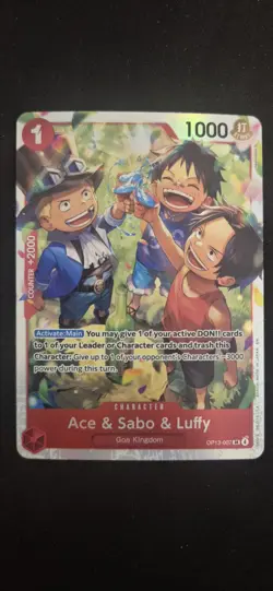 Ace & Sabo & Luffy OP13-007 Carrying On His Will Foil - Image 1
